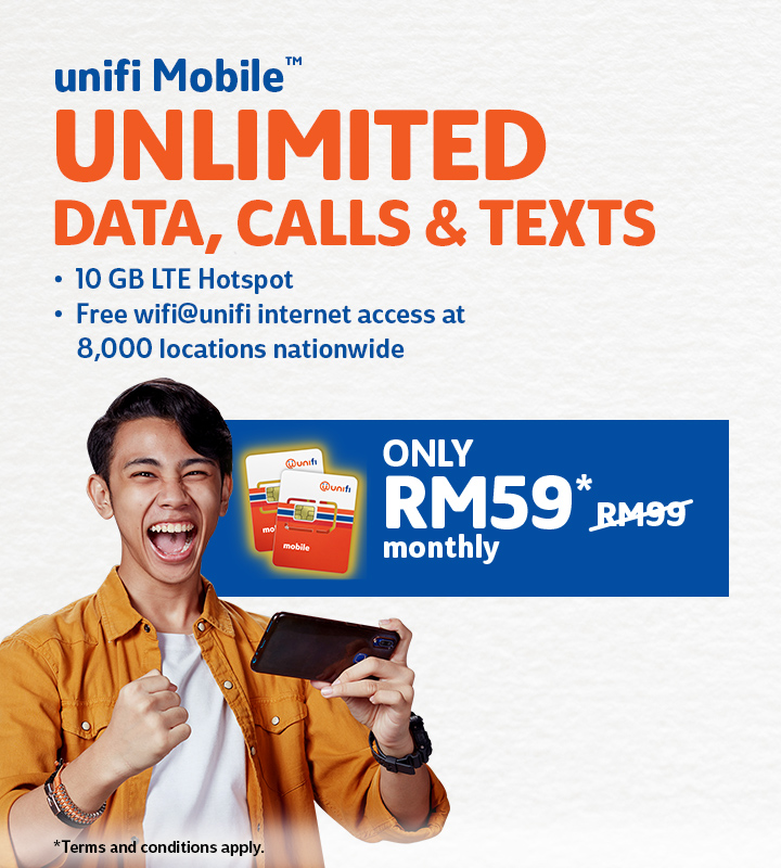 Unifi Mobile Postpaid Unlimited Data Call And Sms