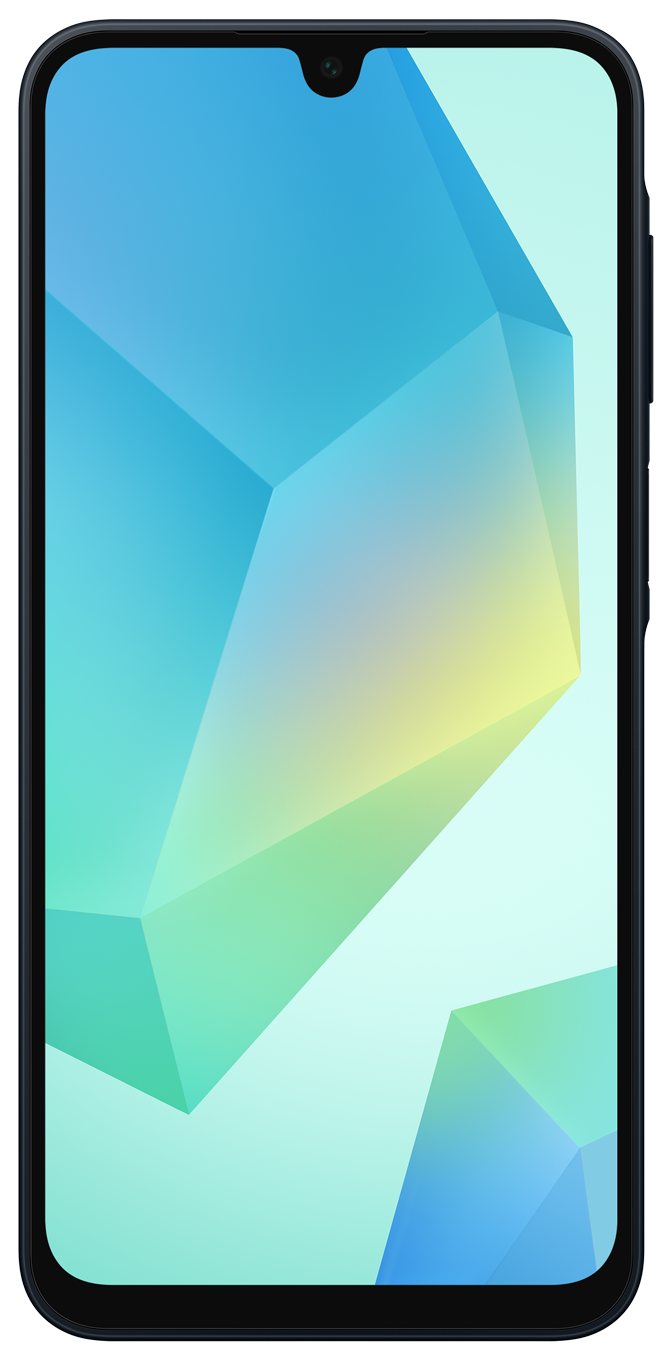 A Samsung Galaxy A16 5G phone on display