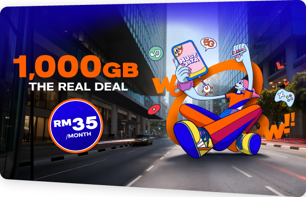 1TB Data Plan for RM35/month with 5G and no hidden caps - Special Offer Banner