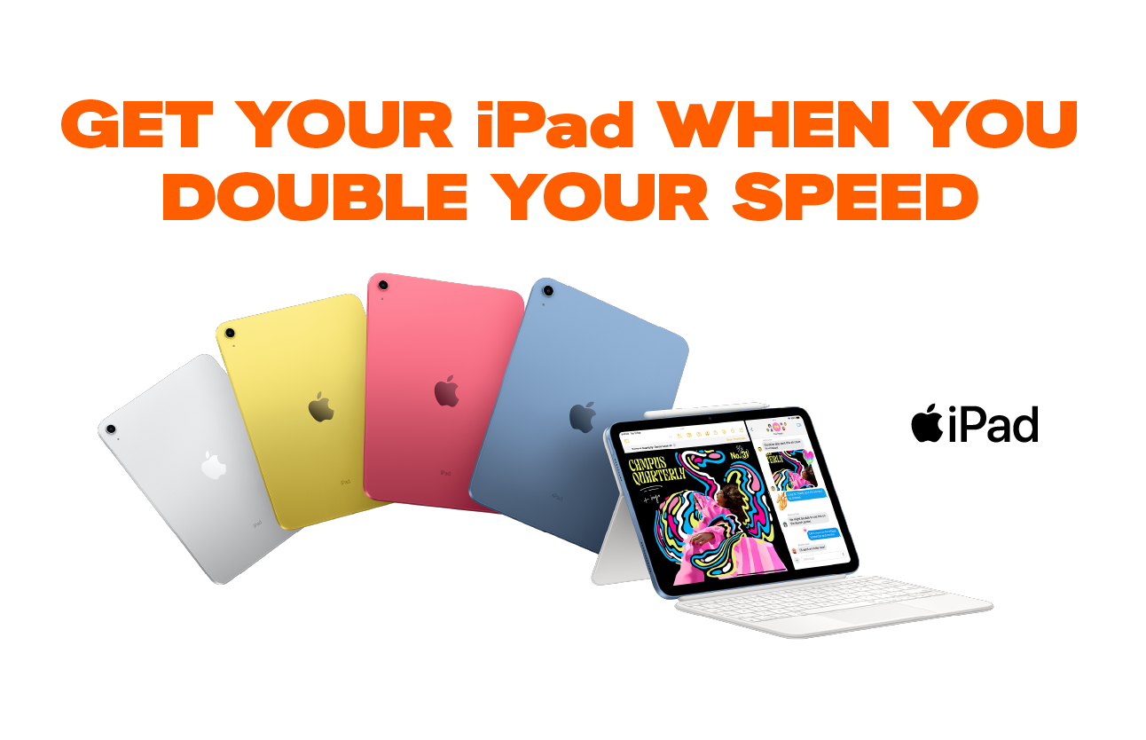 Upgrade broadband speed and get Ipad on Unifi