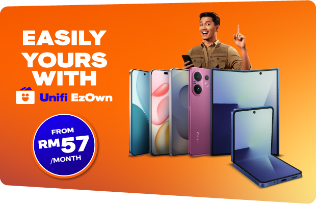 Get the latest phones from RM57/month. No credit card, no interest, no stress.