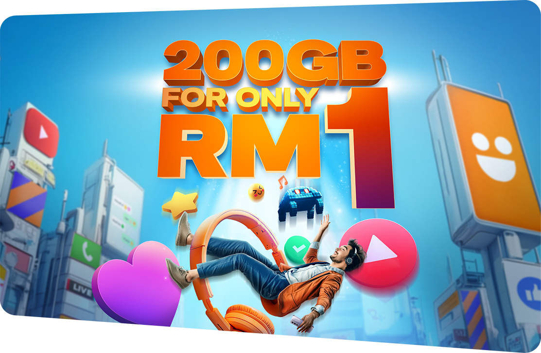 Uni5G Postpaid 200GB for only RM1