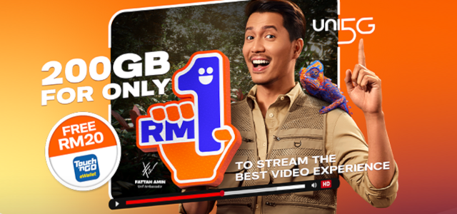 200GB for only 1 RM UNI5G prepaid 39
