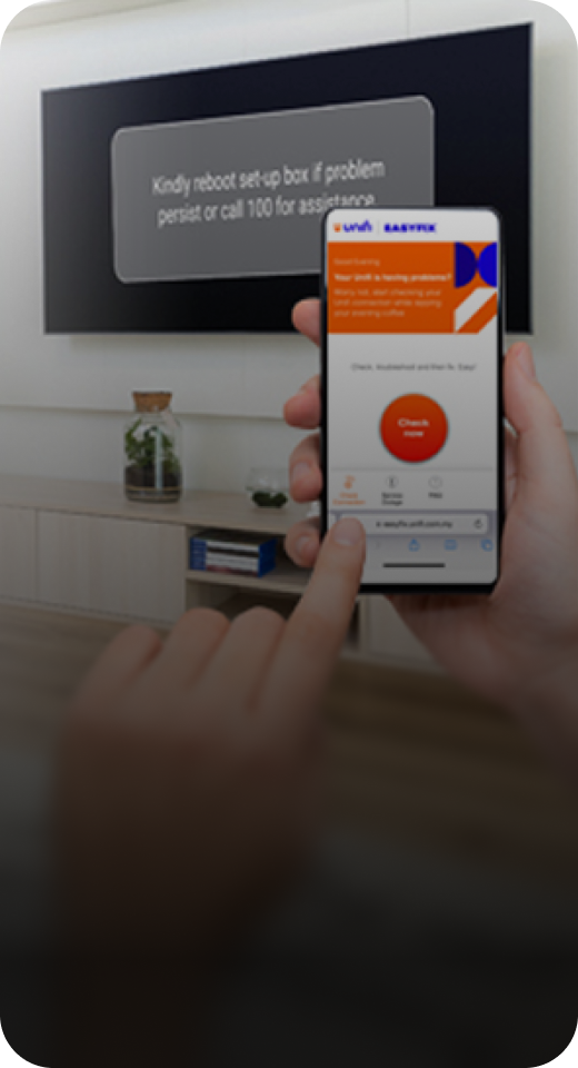 Person using phone with troubleshooting app