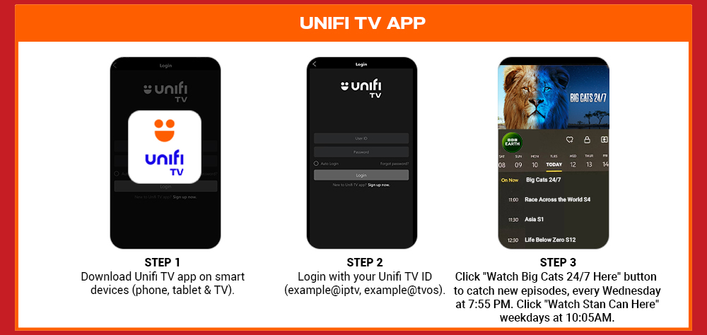 Unifi TV app